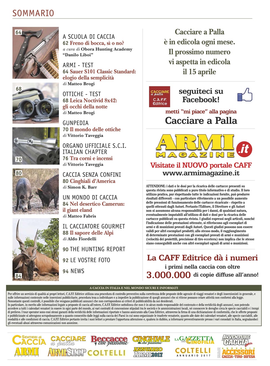 Caccia Magazine Preview Pages