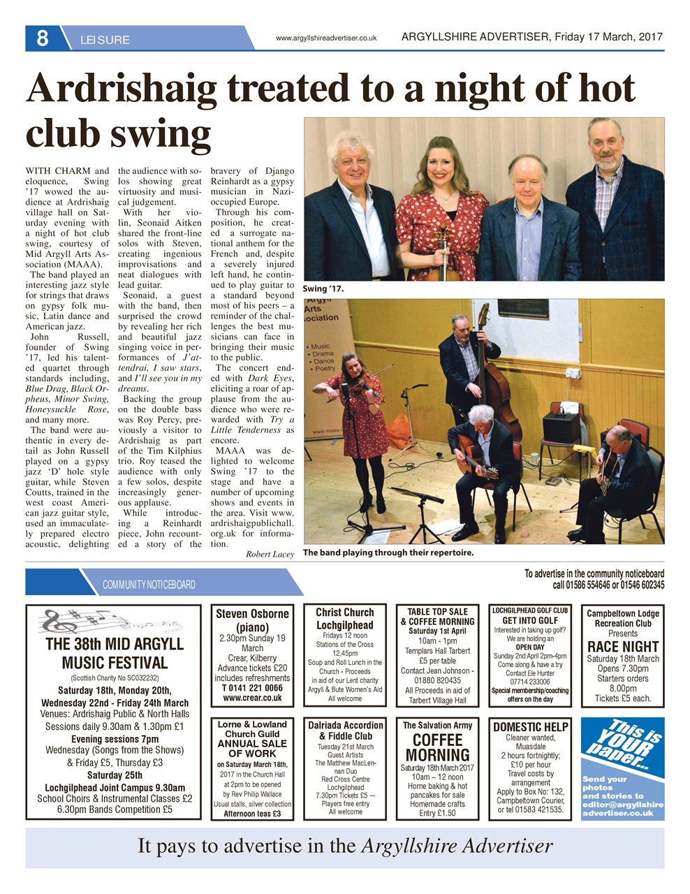 Argyllshire Advertiser Preview Pages