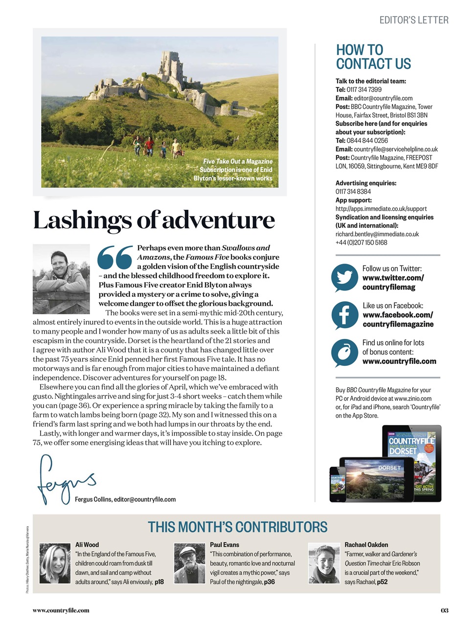 BBC Countryfile Magazine Preview Pages
