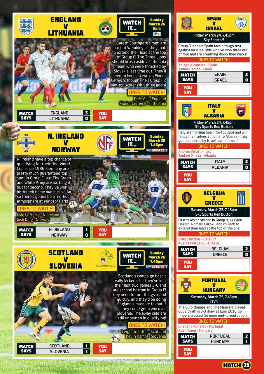 Match Preview Pages