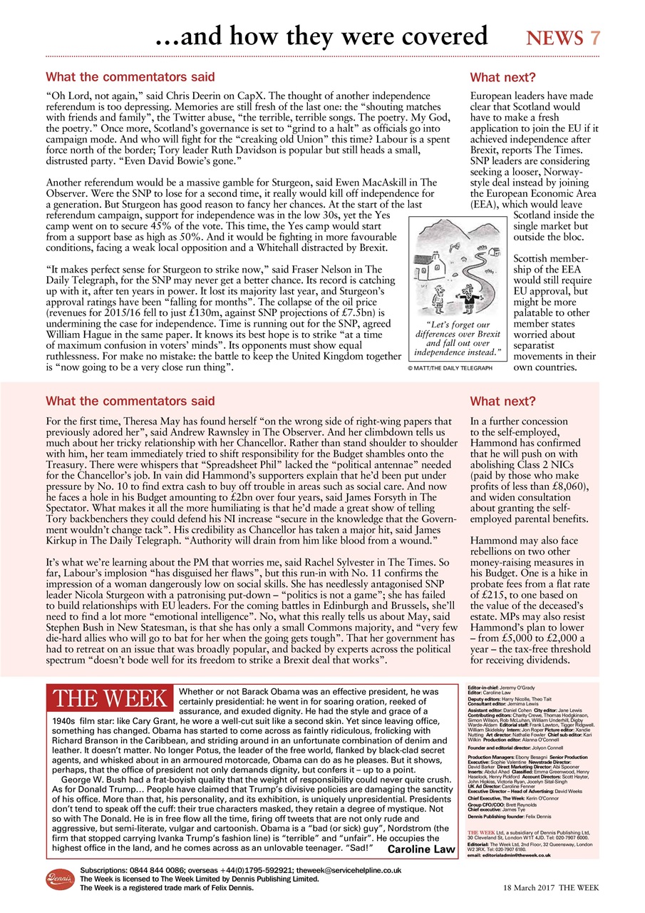 The Week Preview Pages