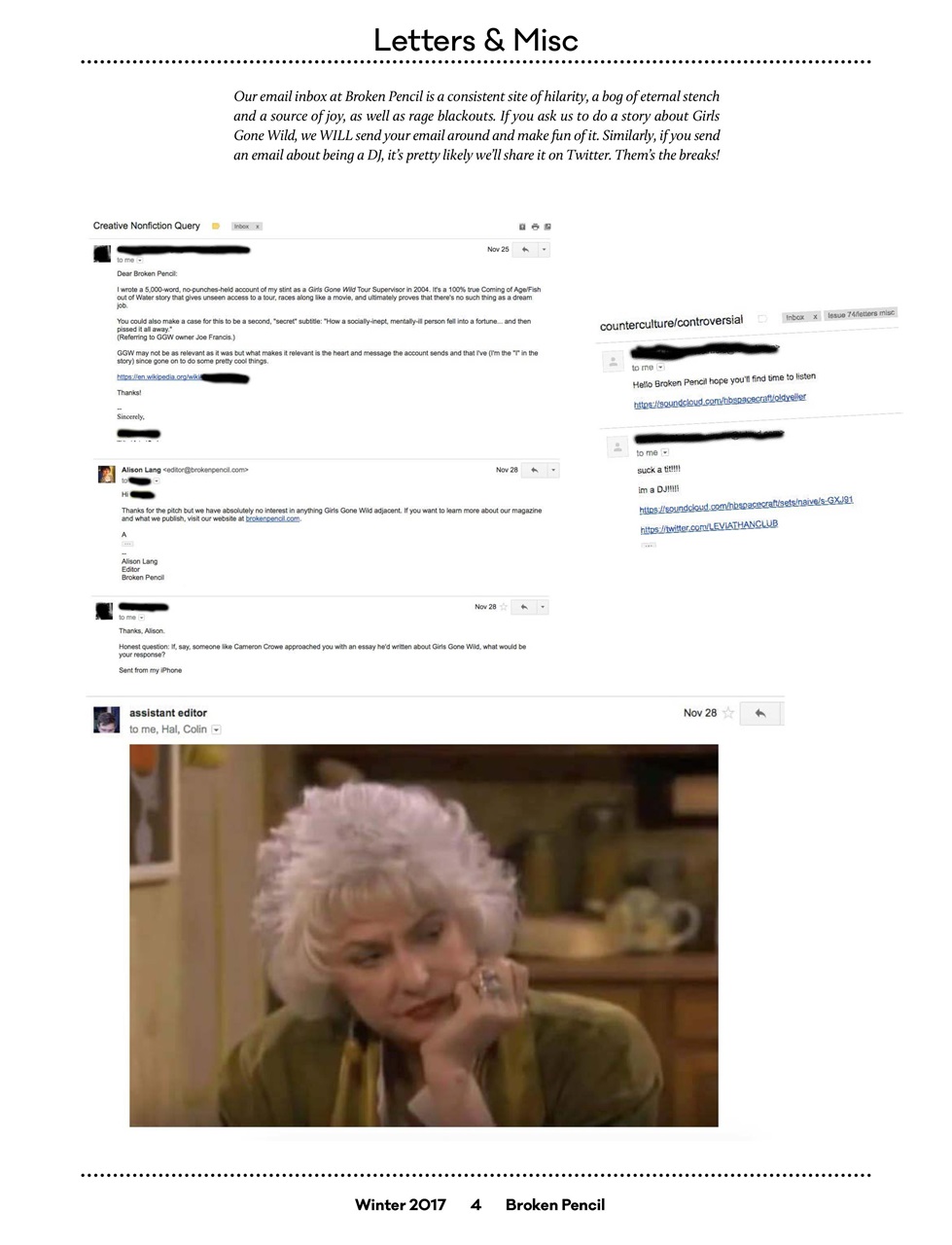 Broken Pencil Preview Pages