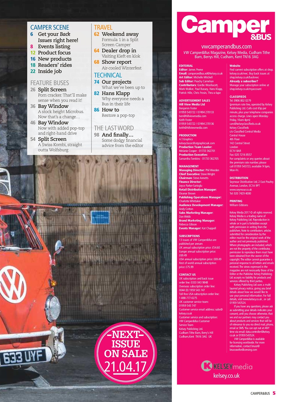 VW Camper Preview Pages