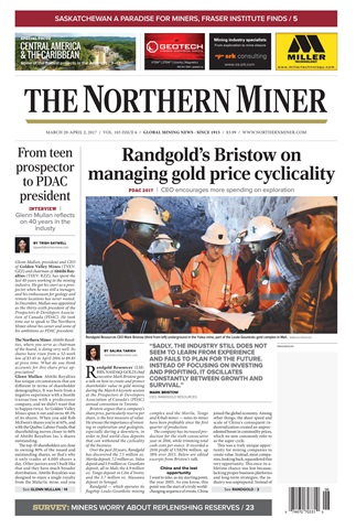 The Northern Miner issue Vol. 103 No. 6