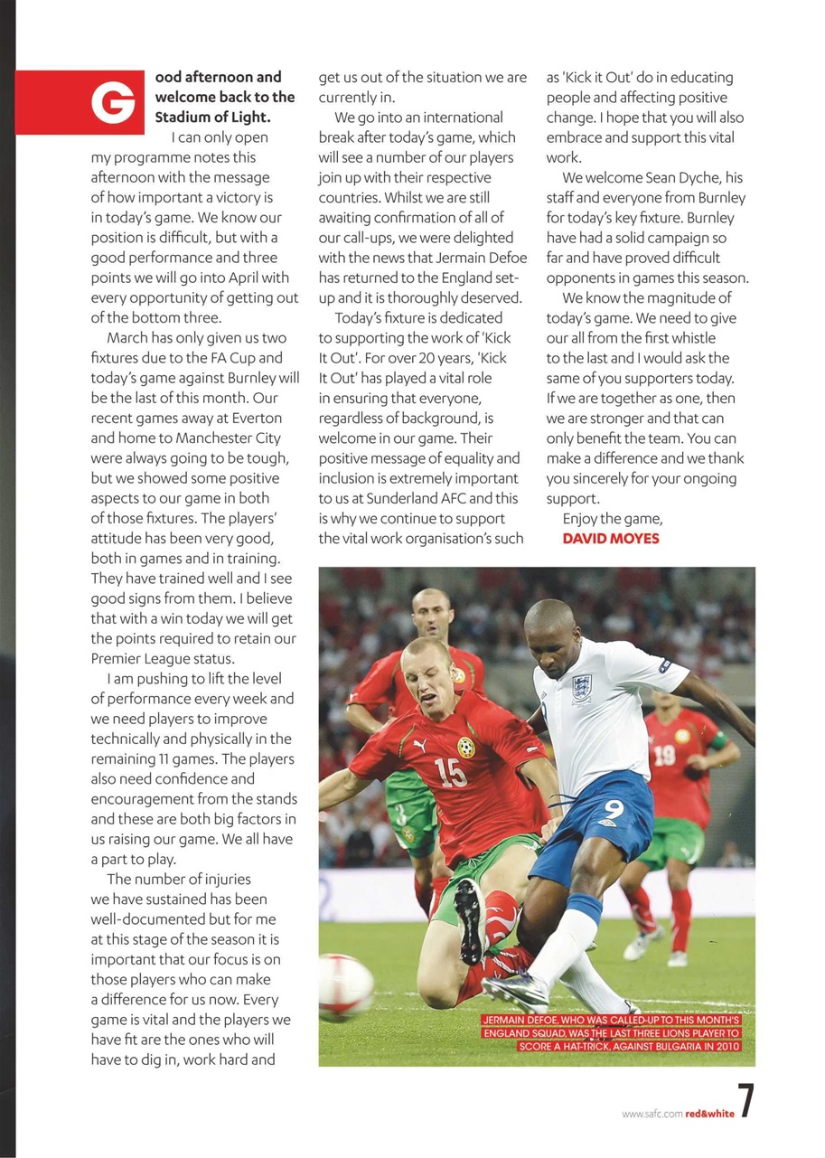 Sunderland FC Preview Pages