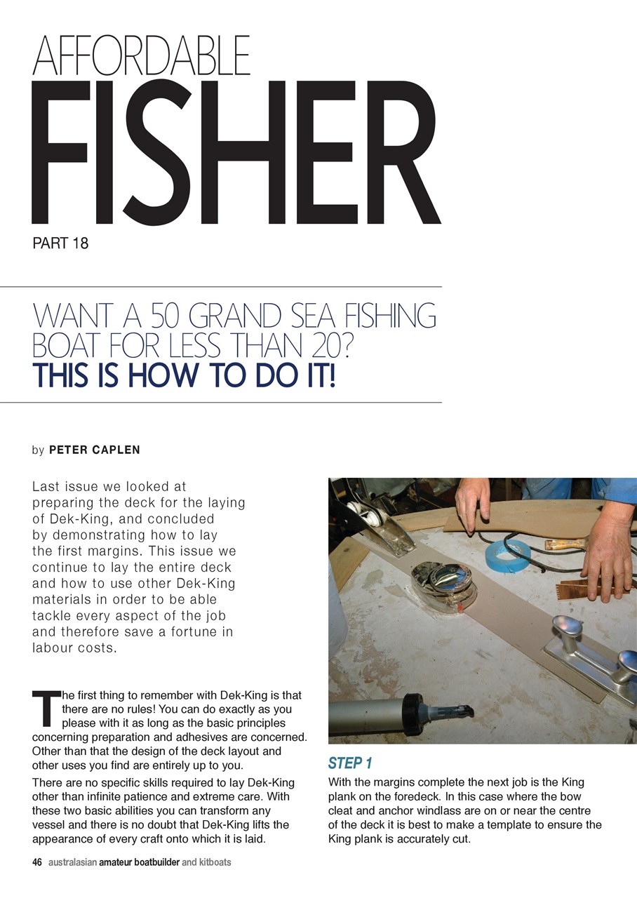Australian Amateur Boat Builder Preview Pages