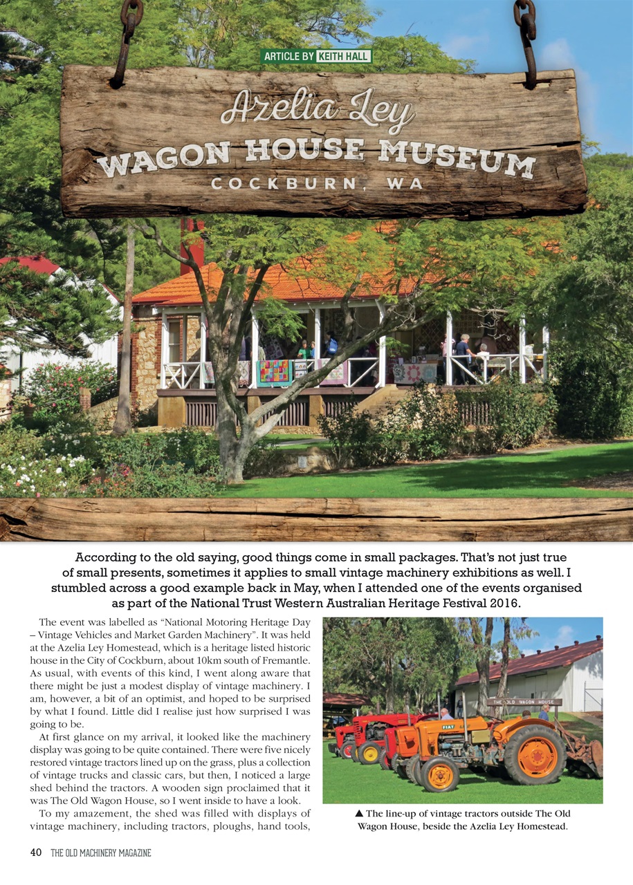 The Old Machinery Magazine Preview Pages