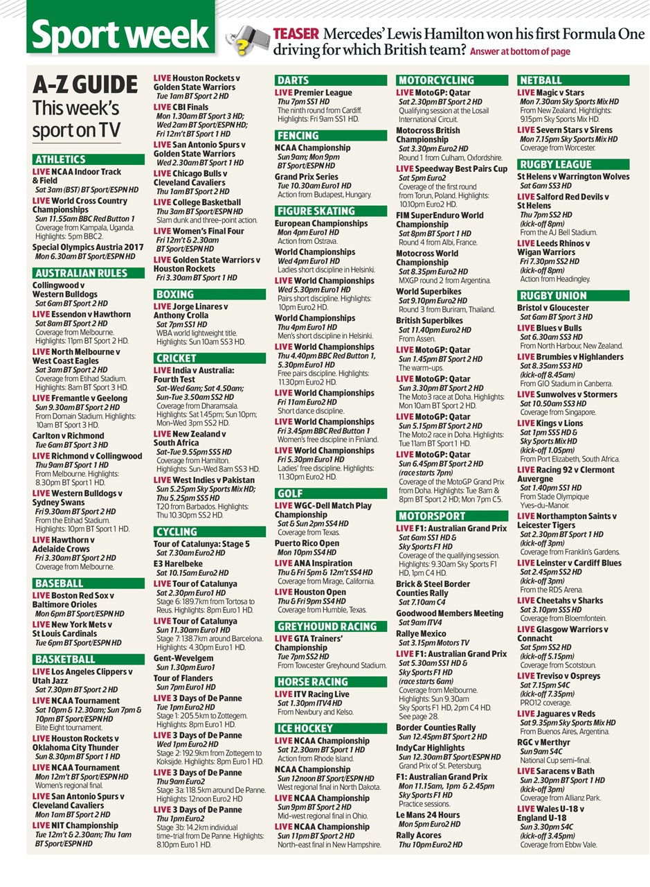 TV & Satellite Week Preview Pages