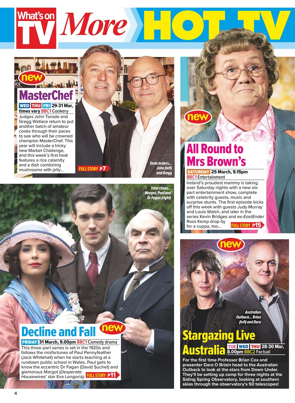 What's on TV Preview Pages