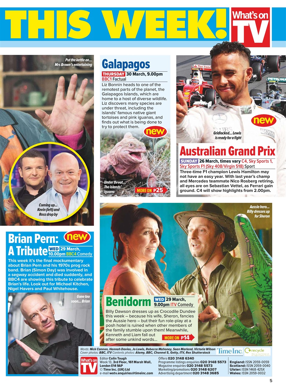 What's on TV Preview Pages