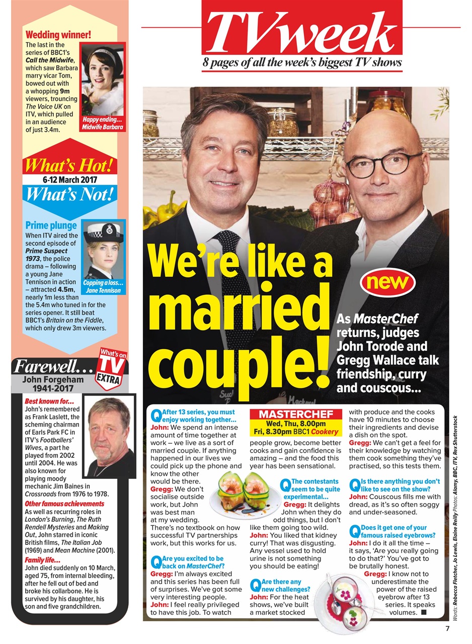 What's on TV Preview Pages