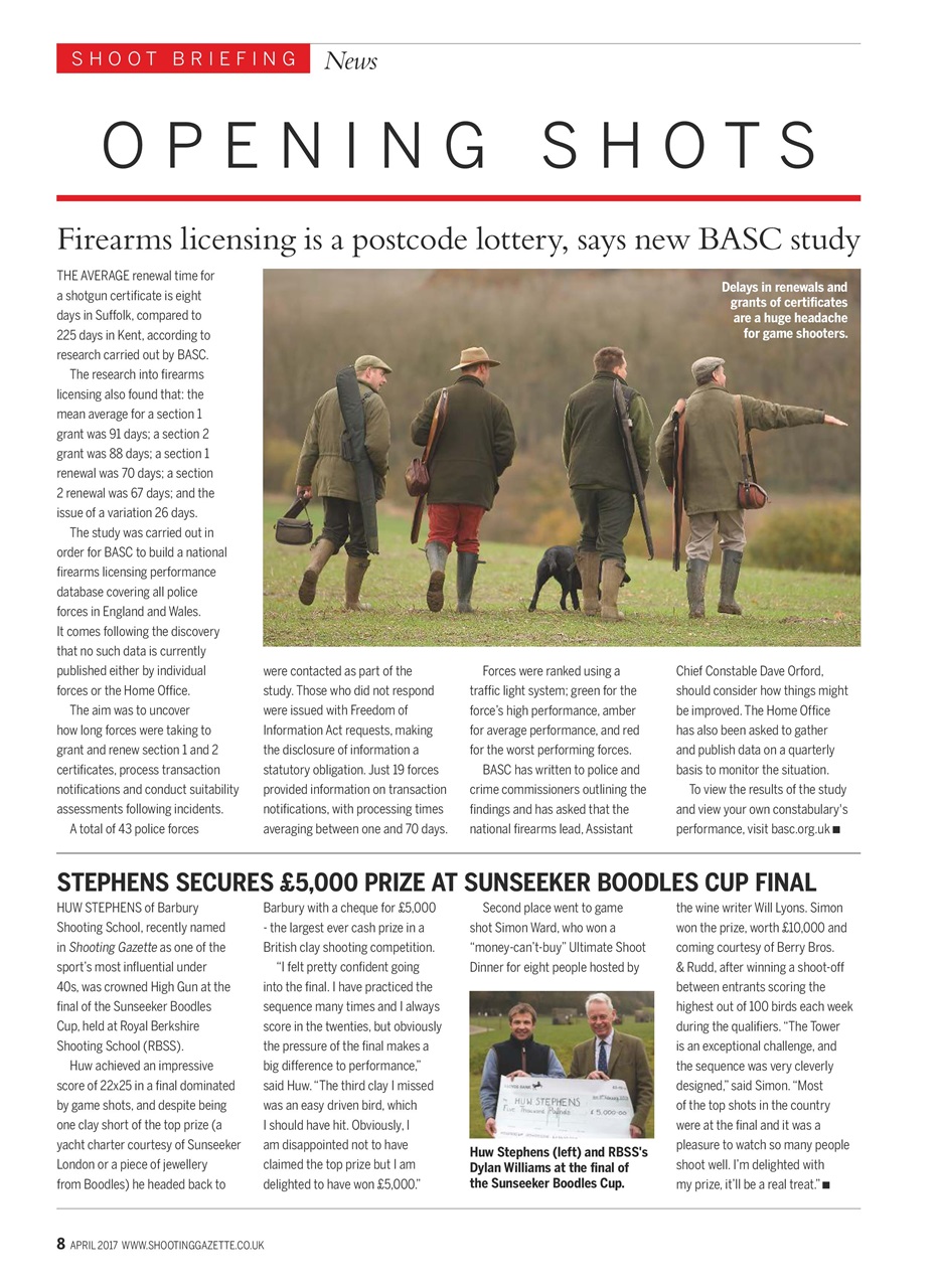 Shooting Gazette Preview Pages