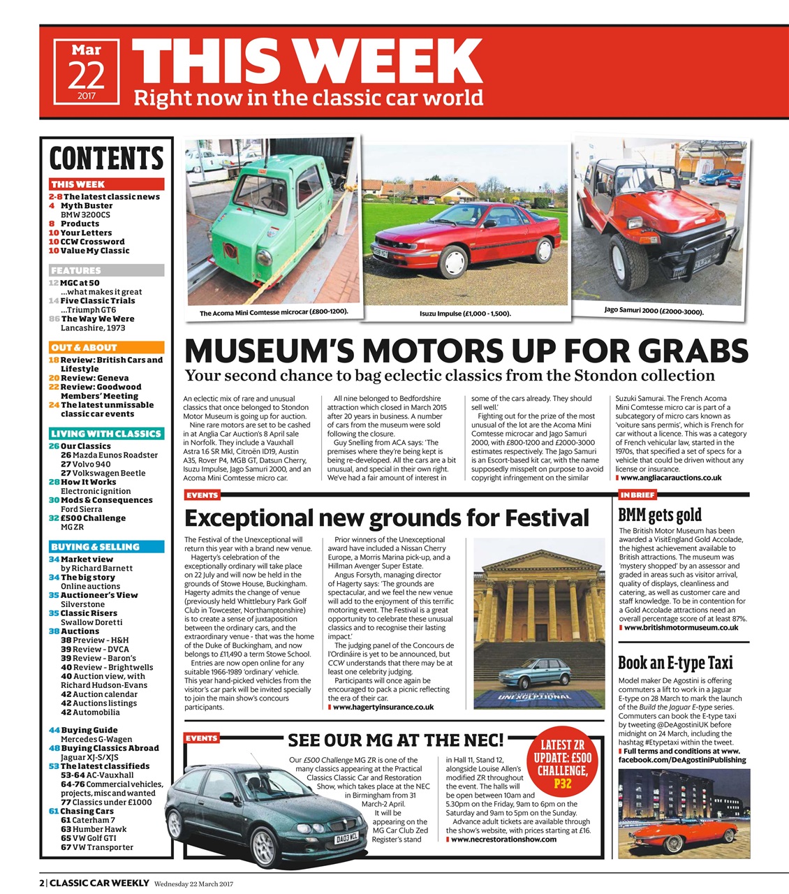 Classic Car Weekly Preview Pages