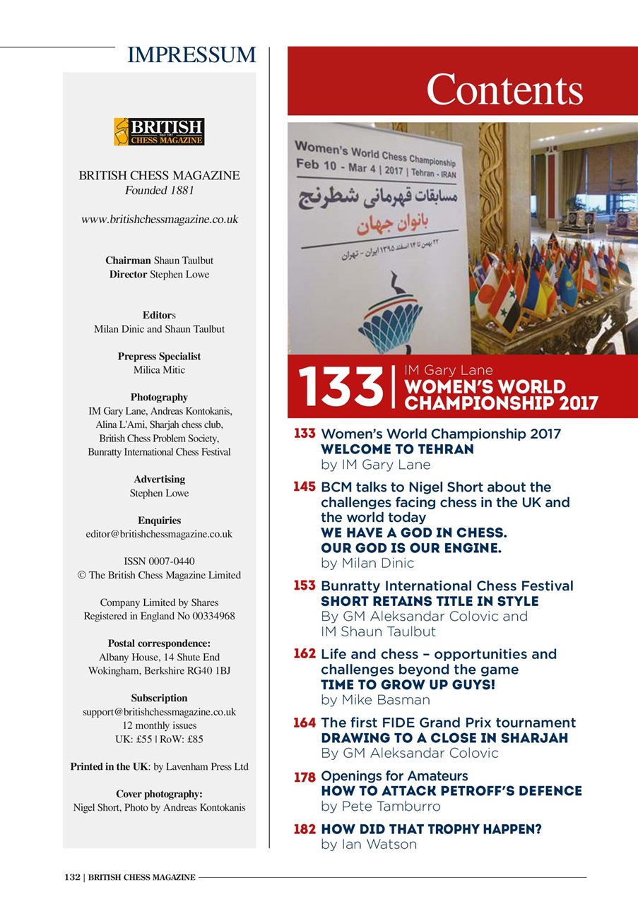 British Chess Magazine Preview Pages