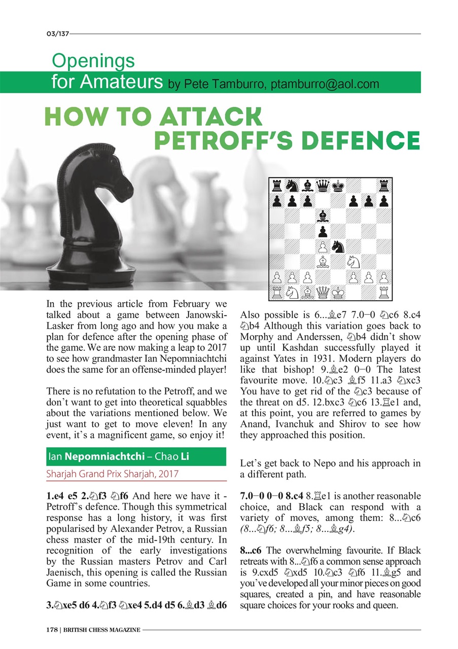 British Chess Magazine Preview Pages