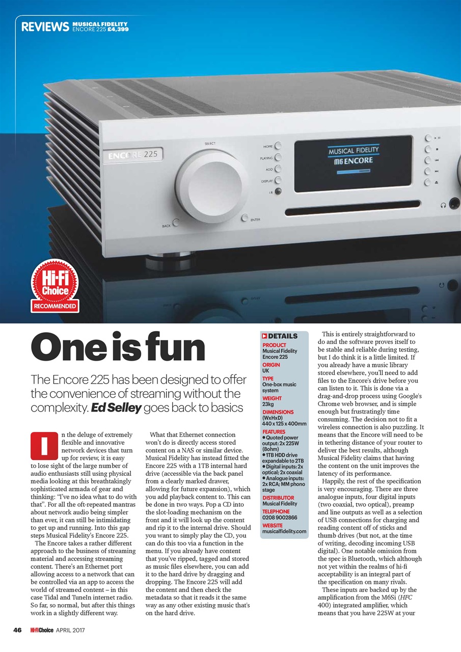 Hi-Fi Choice Preview Pages