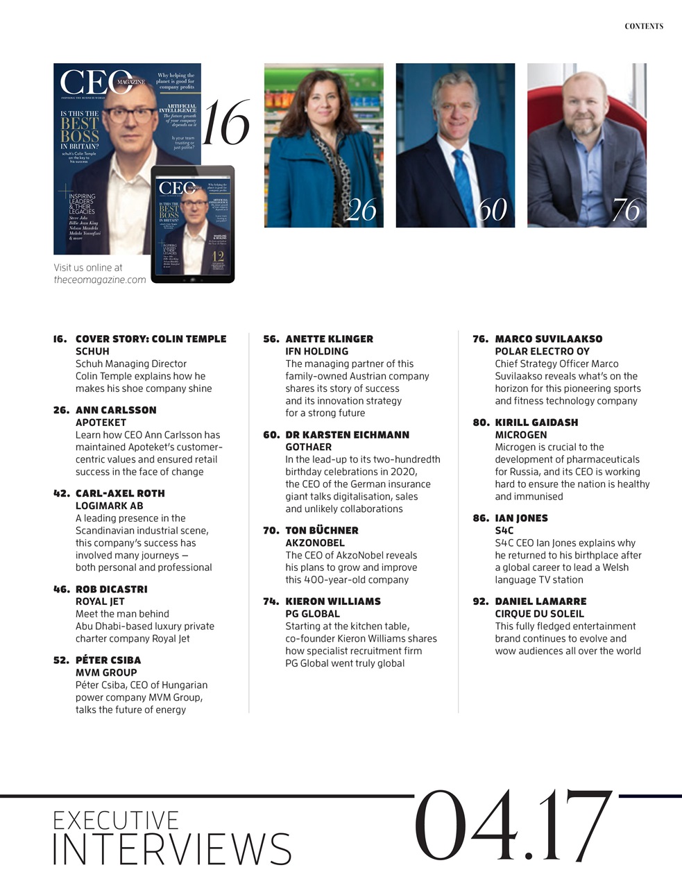 The CEO Magazine EMEA Preview Pages