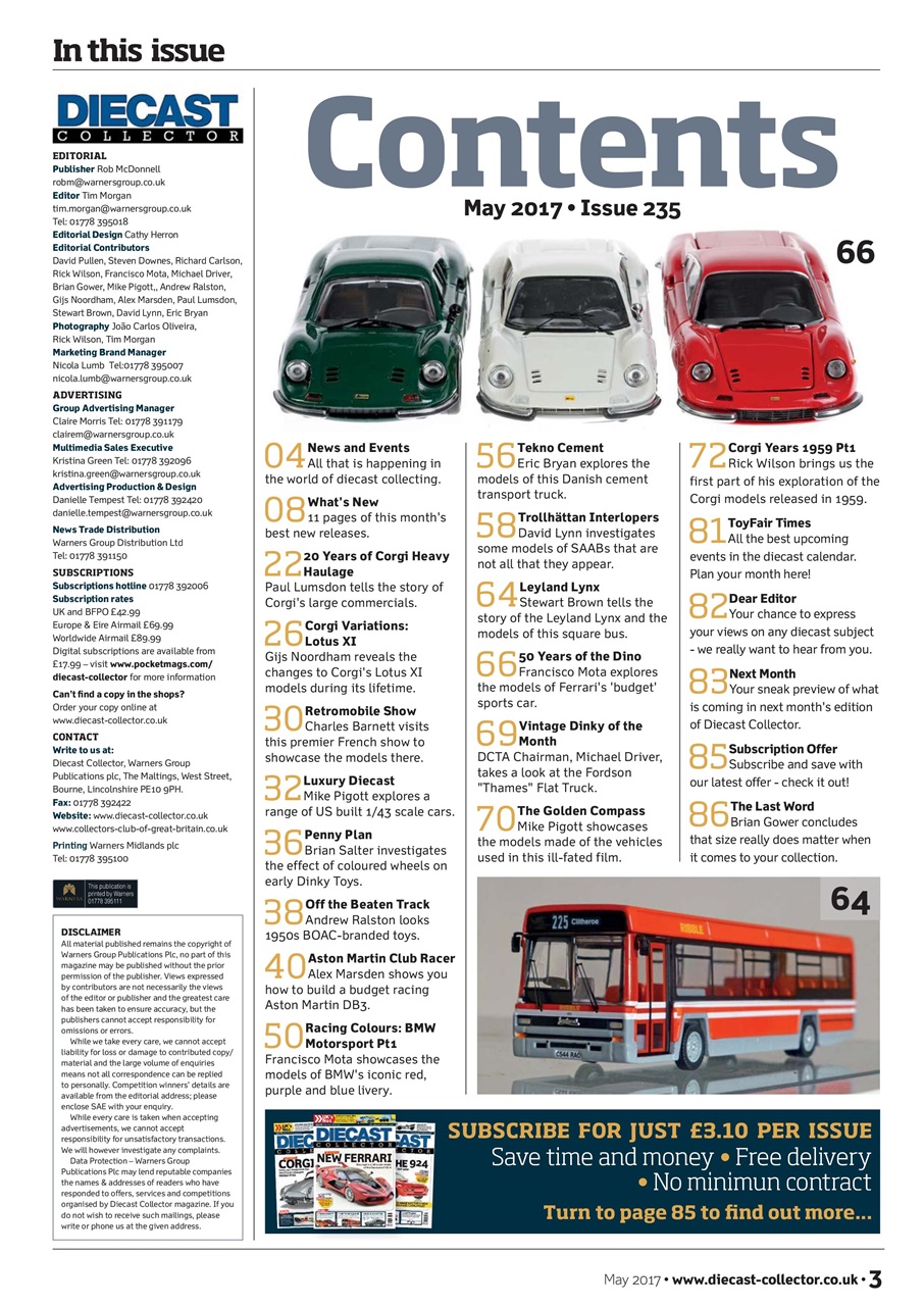 Diecast Collector Preview Pages