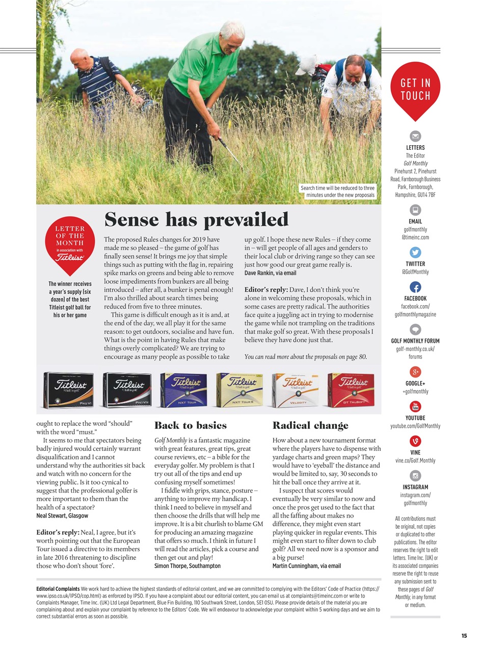 Golf Monthly Preview Pages