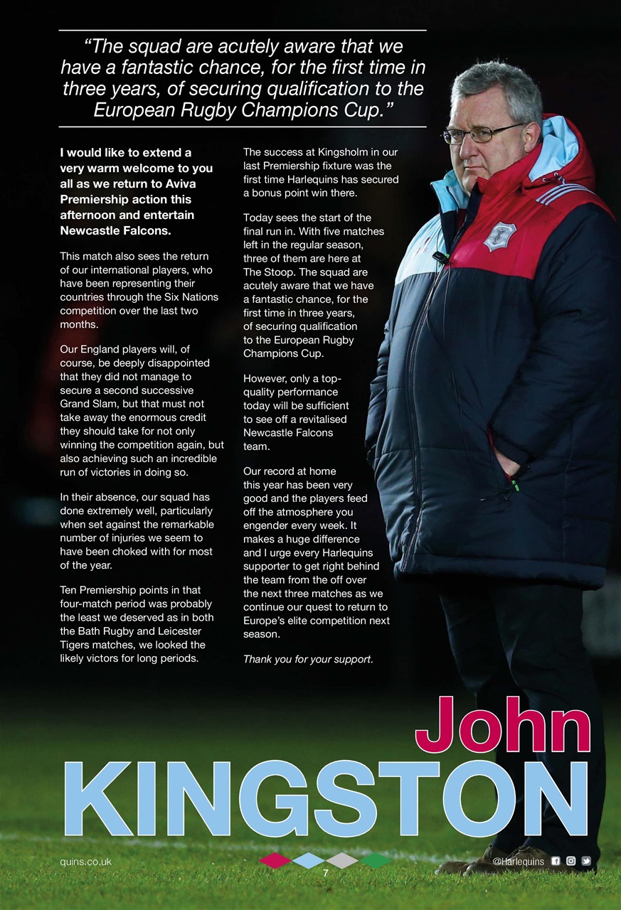 Harlequins Preview Pages