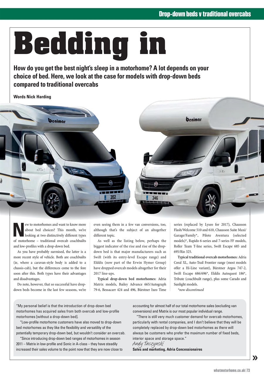 What Motorhome magazine Preview Pages