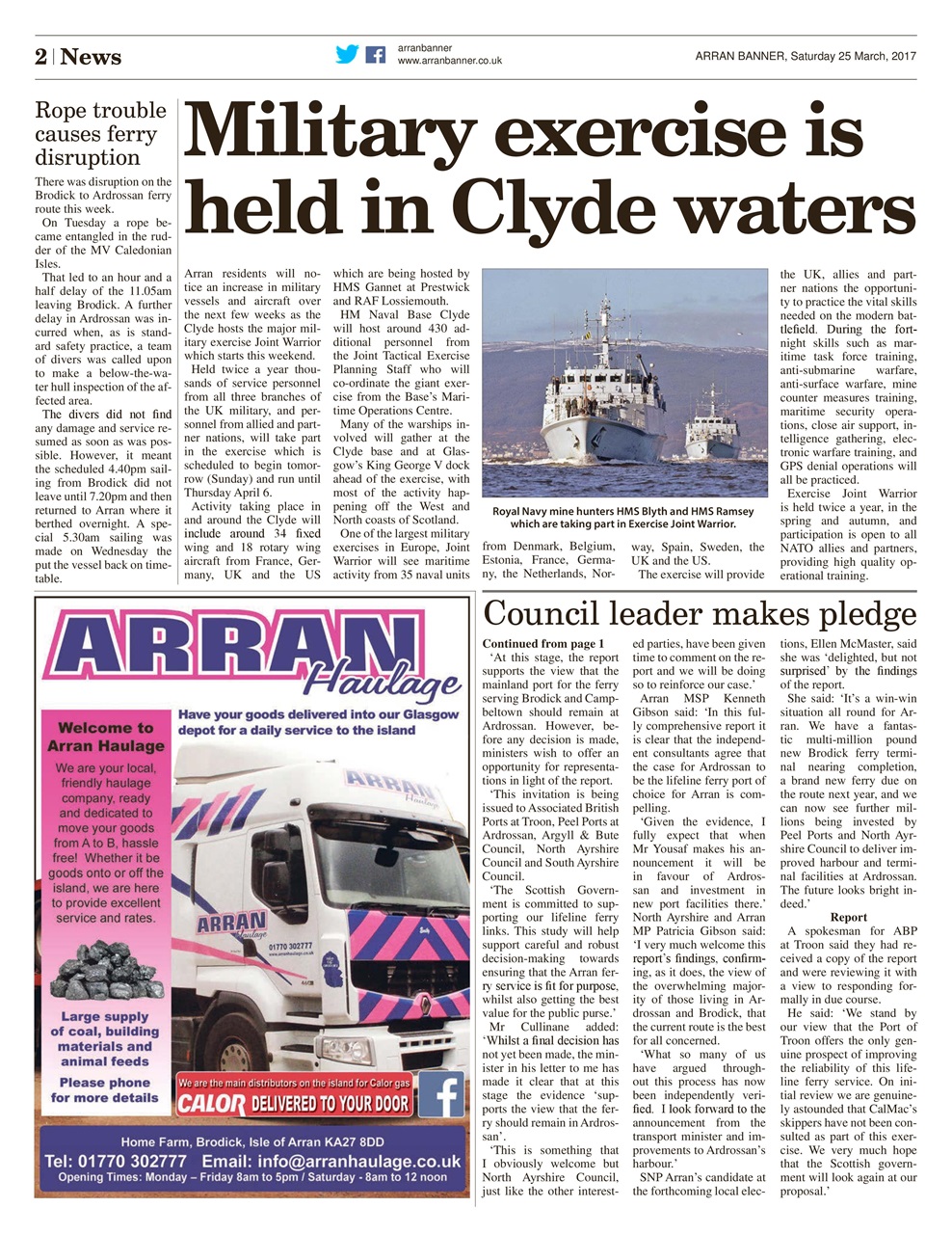 Arran Banner Preview Pages
