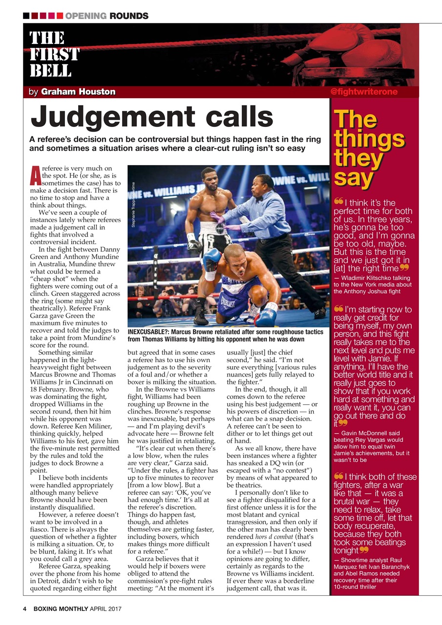 Boxing Monthly Preview Pages