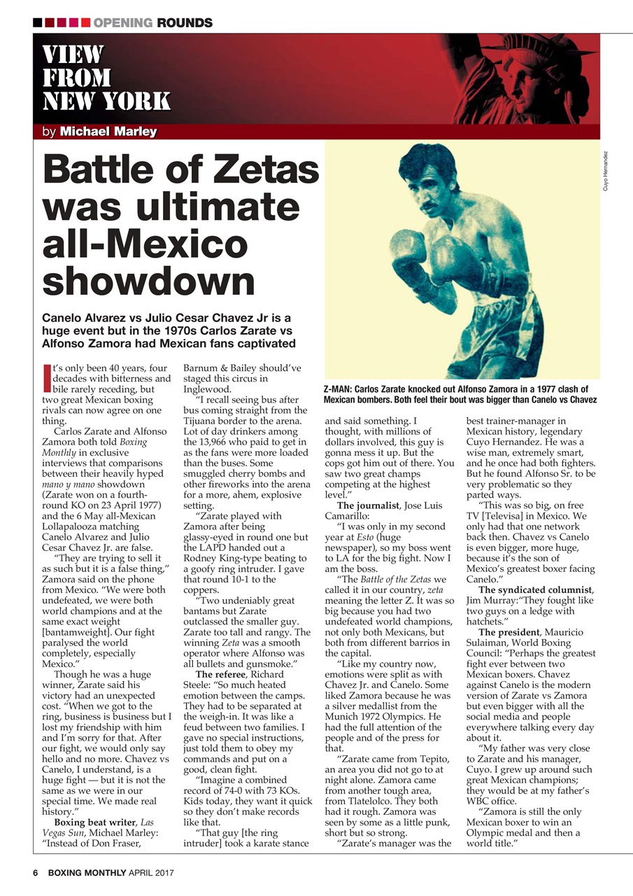 Boxing Monthly Preview Pages