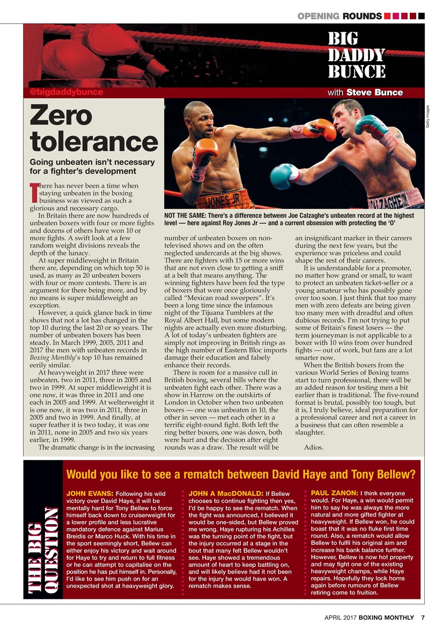 Boxing Monthly Preview Pages