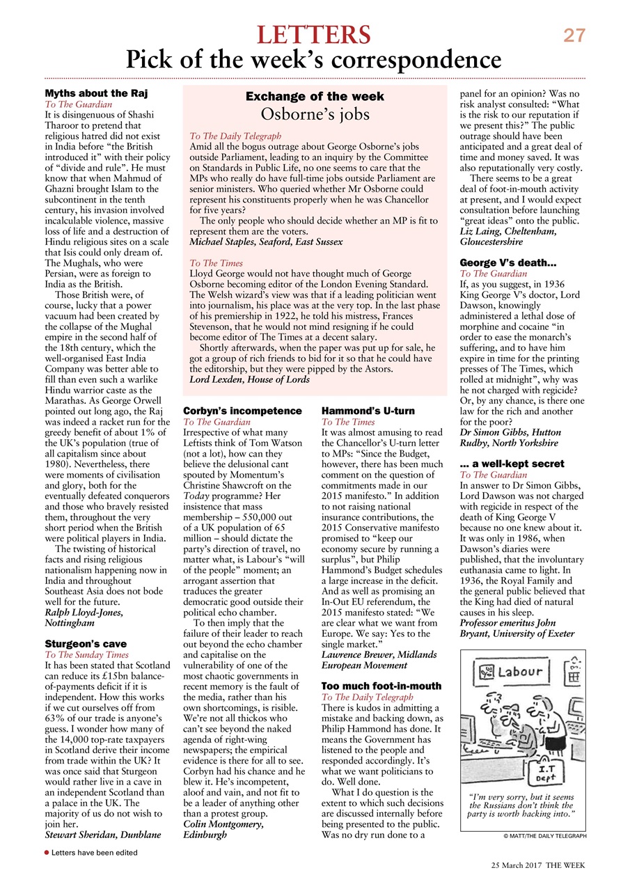 The Week Preview Pages