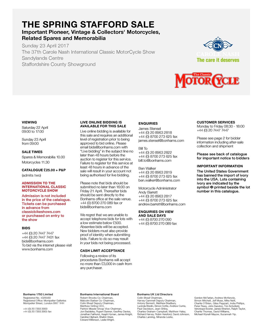 The Classic MotorCycle Preview Pages