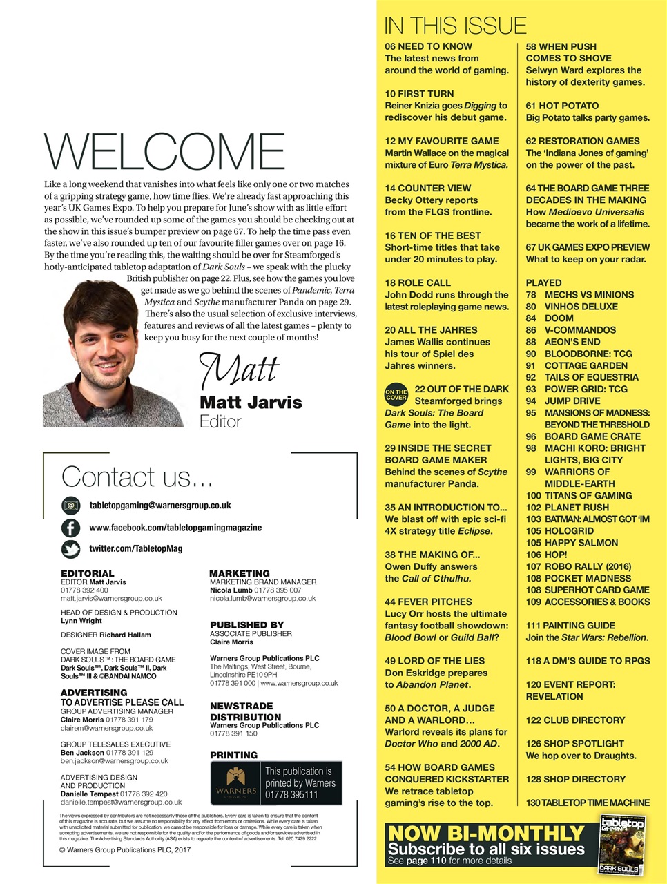 Tabletop Gaming Preview Pages