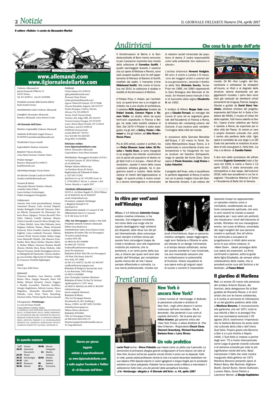 Il Giornale Dell’Arte Preview Pages