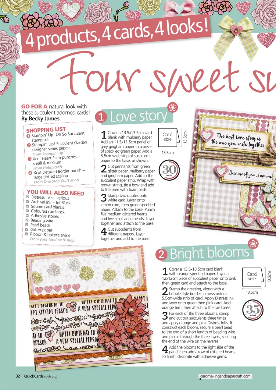 Quick Cards Made Easy Preview Pages