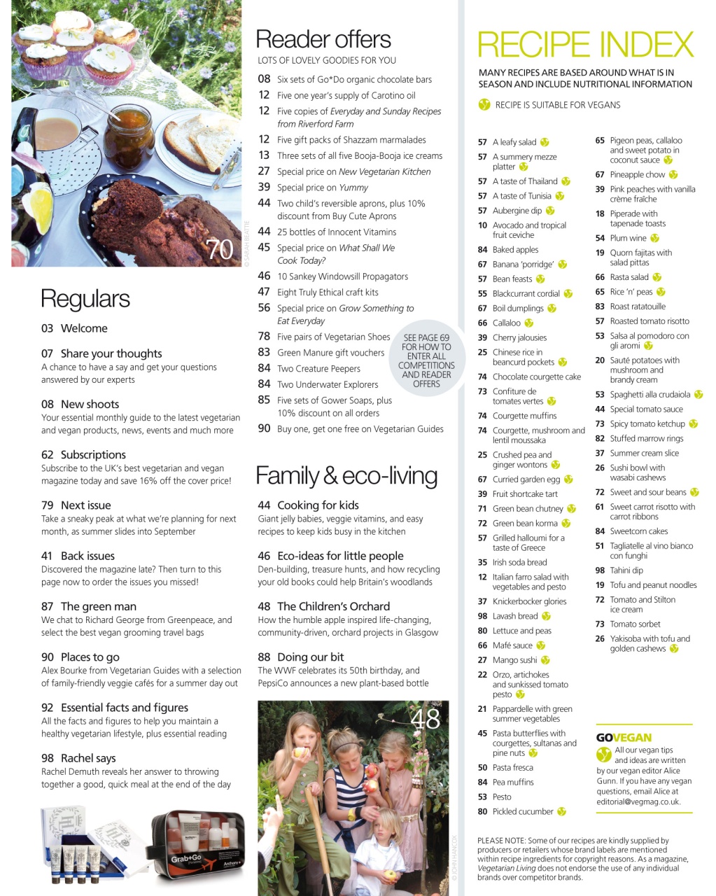 Vegetarian Living Preview Pages