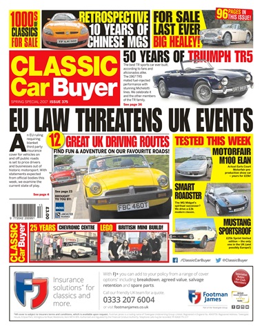 Classic Car Buyer issue No. 375 EU Law Threatens UK Events