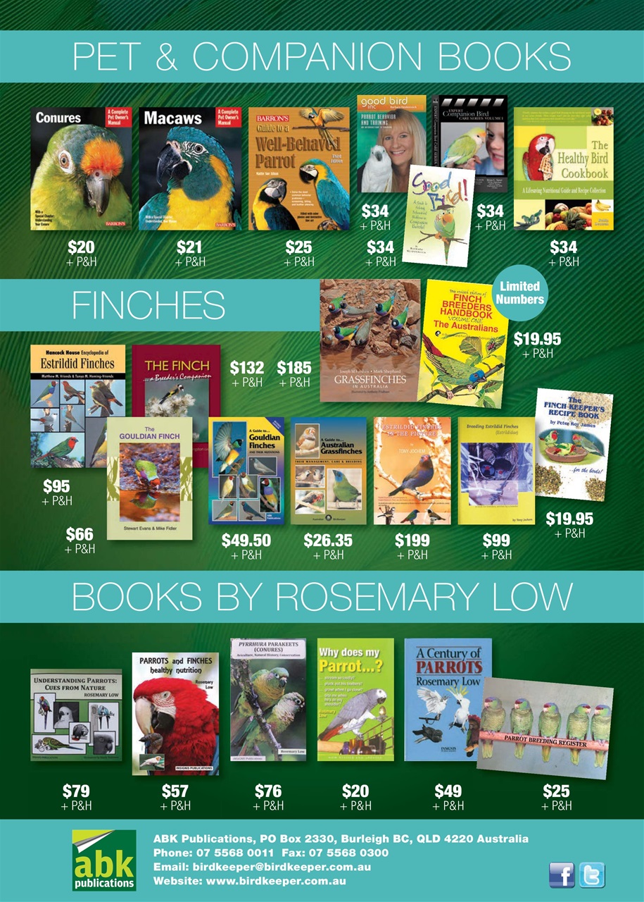 Australian Birdkeeper Magazine Preview Pages