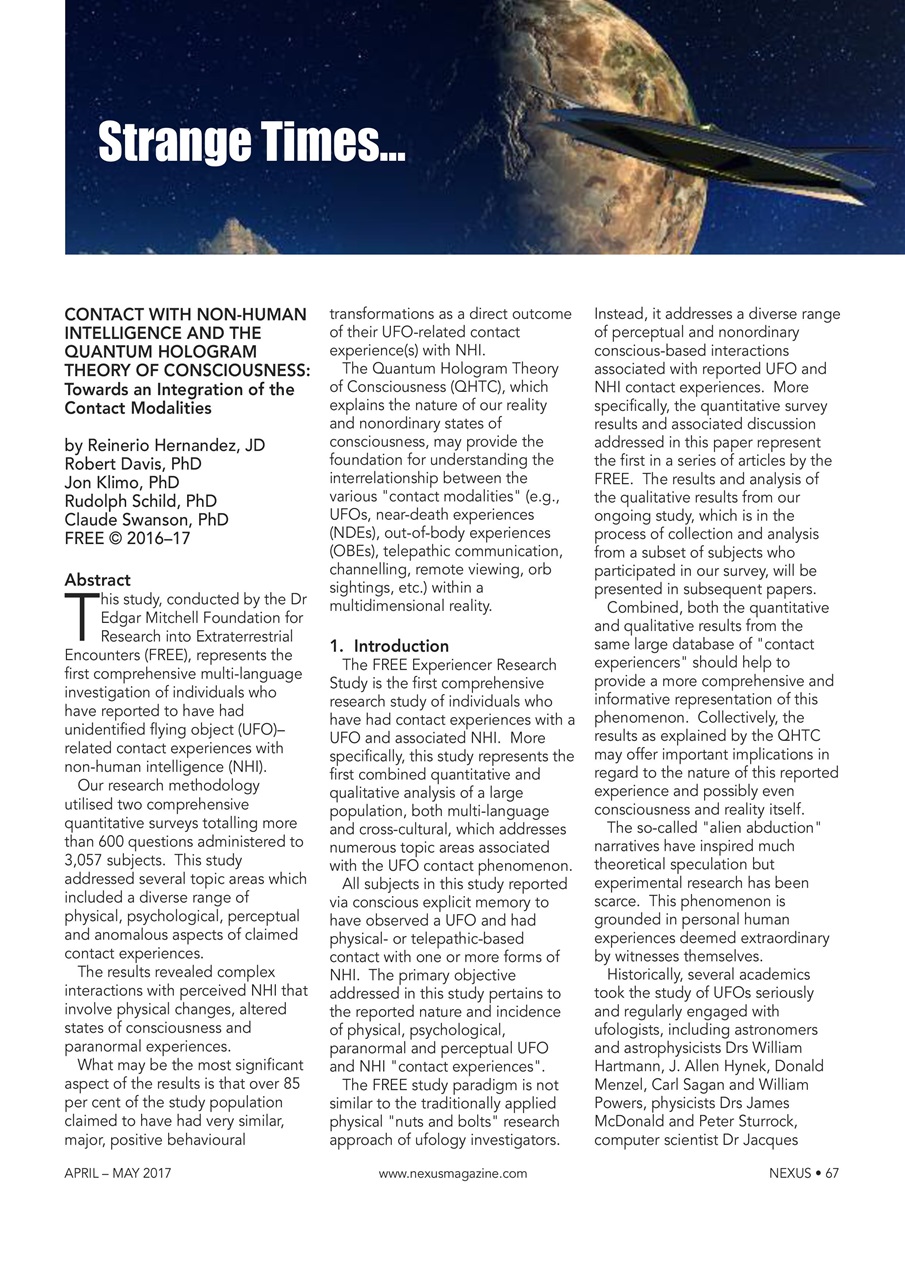 Nexus Magazine Preview Pages