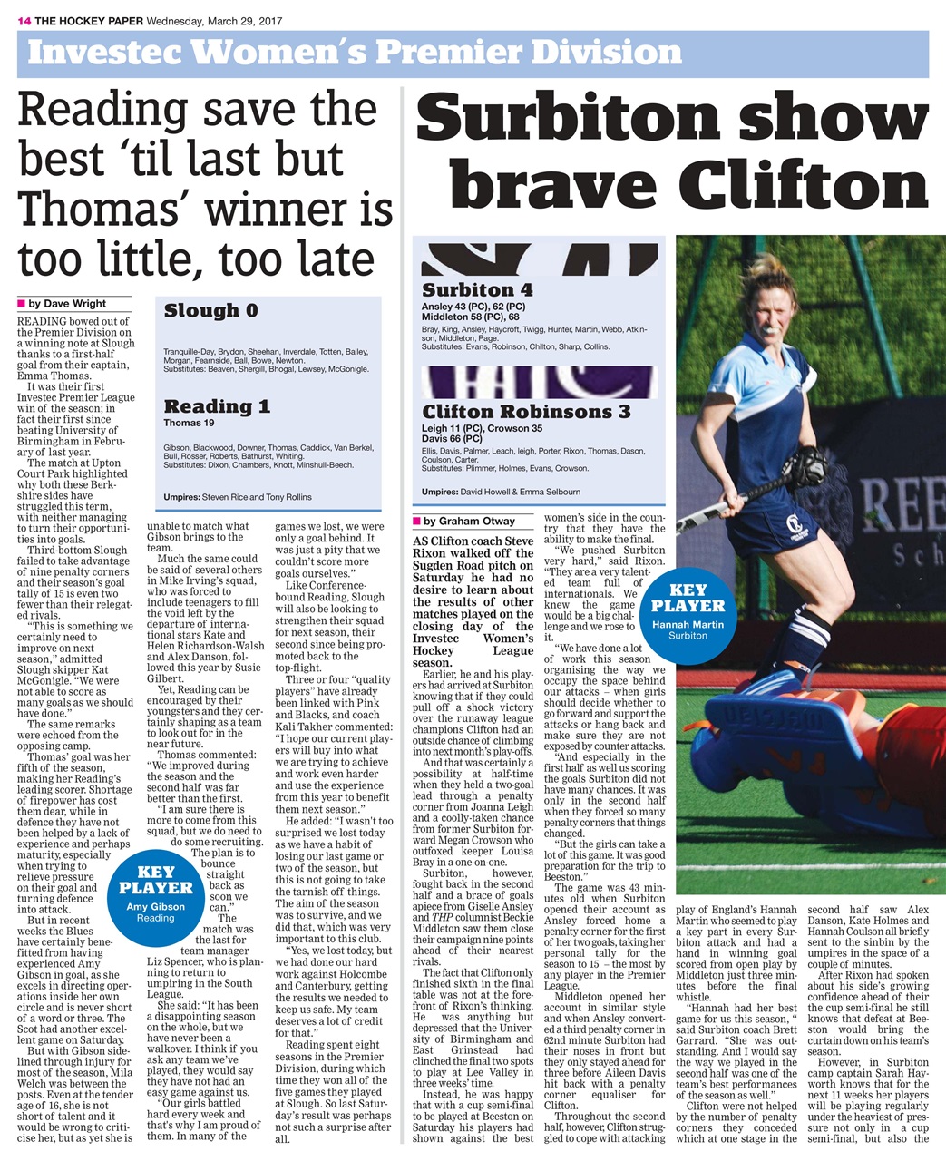 The Hockey Paper Preview Pages