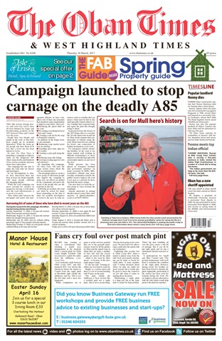 The Oban Times & Lochaber Times issue 30th March 2017