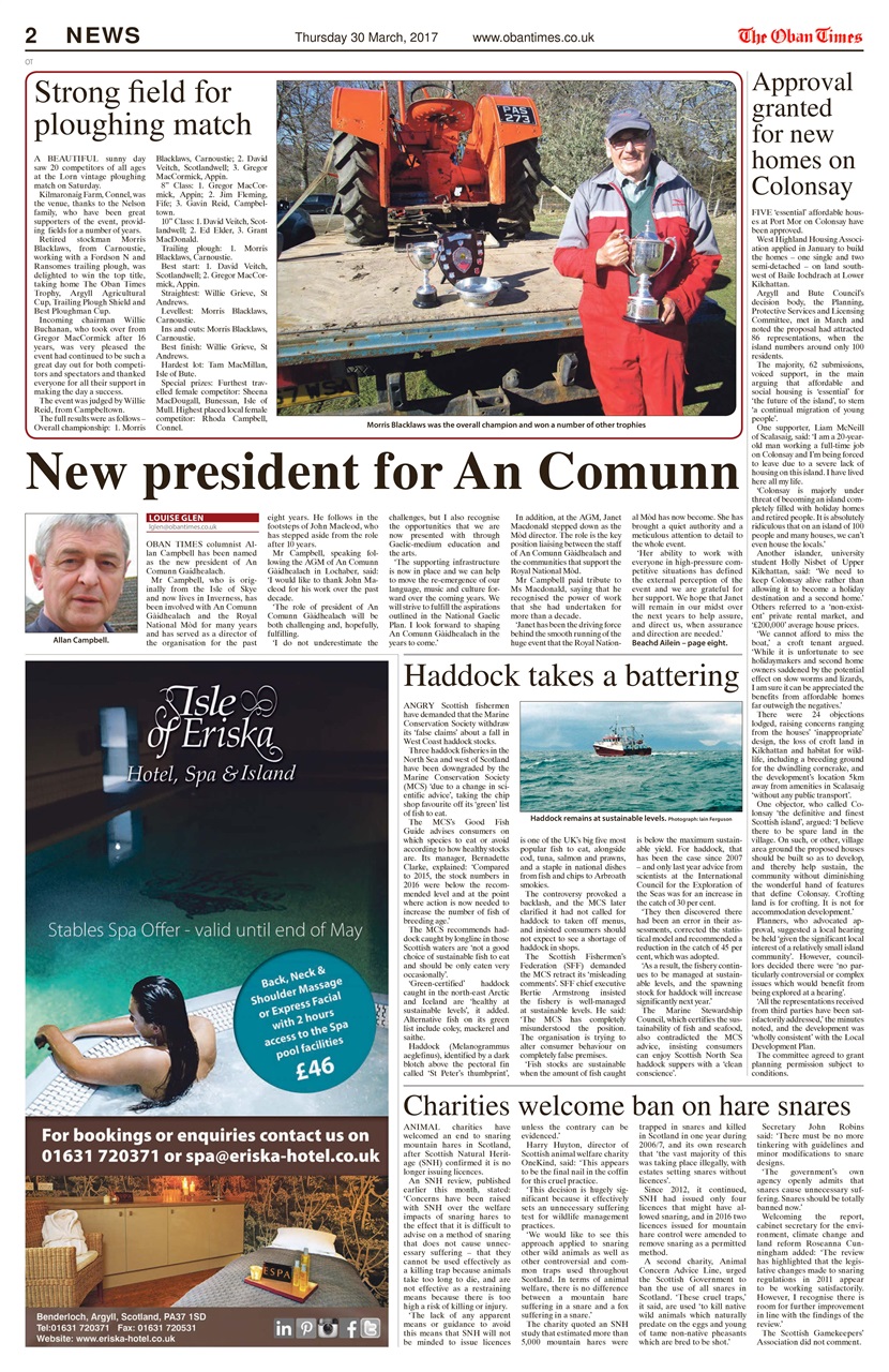 The Oban Times & Lochaber Times Preview Pages
