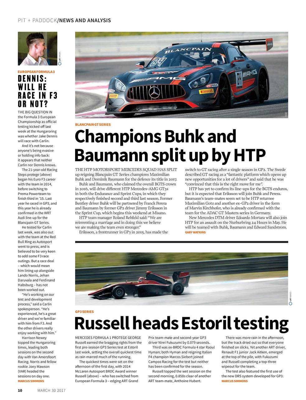 Autosport Preview Pages