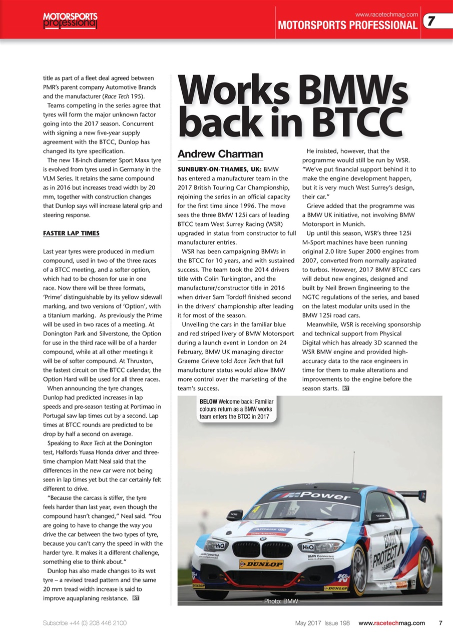 Race Tech Preview Pages