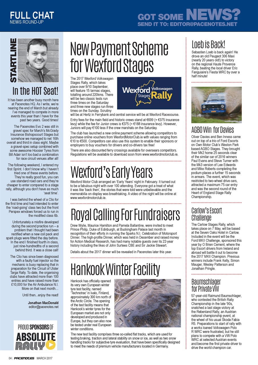 Pacenotes Rally magazine Preview Pages