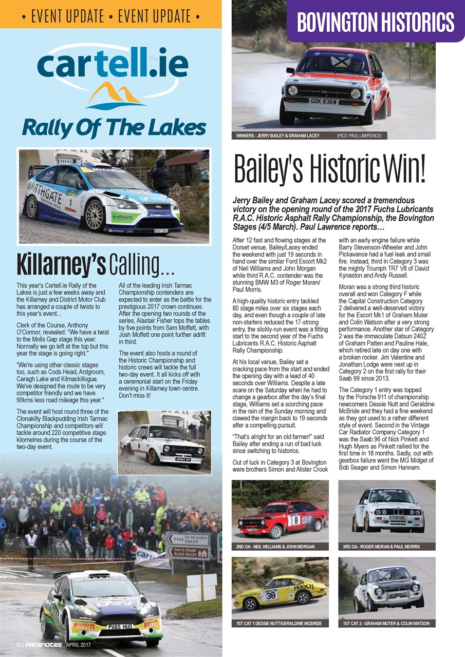 Pacenotes Rally magazine Preview Pages