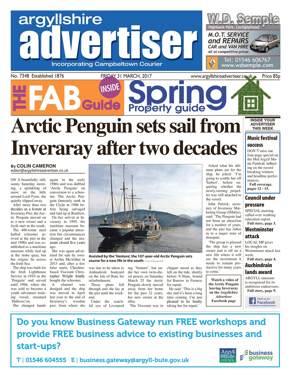 Argyllshire Advertiser Preview Pages