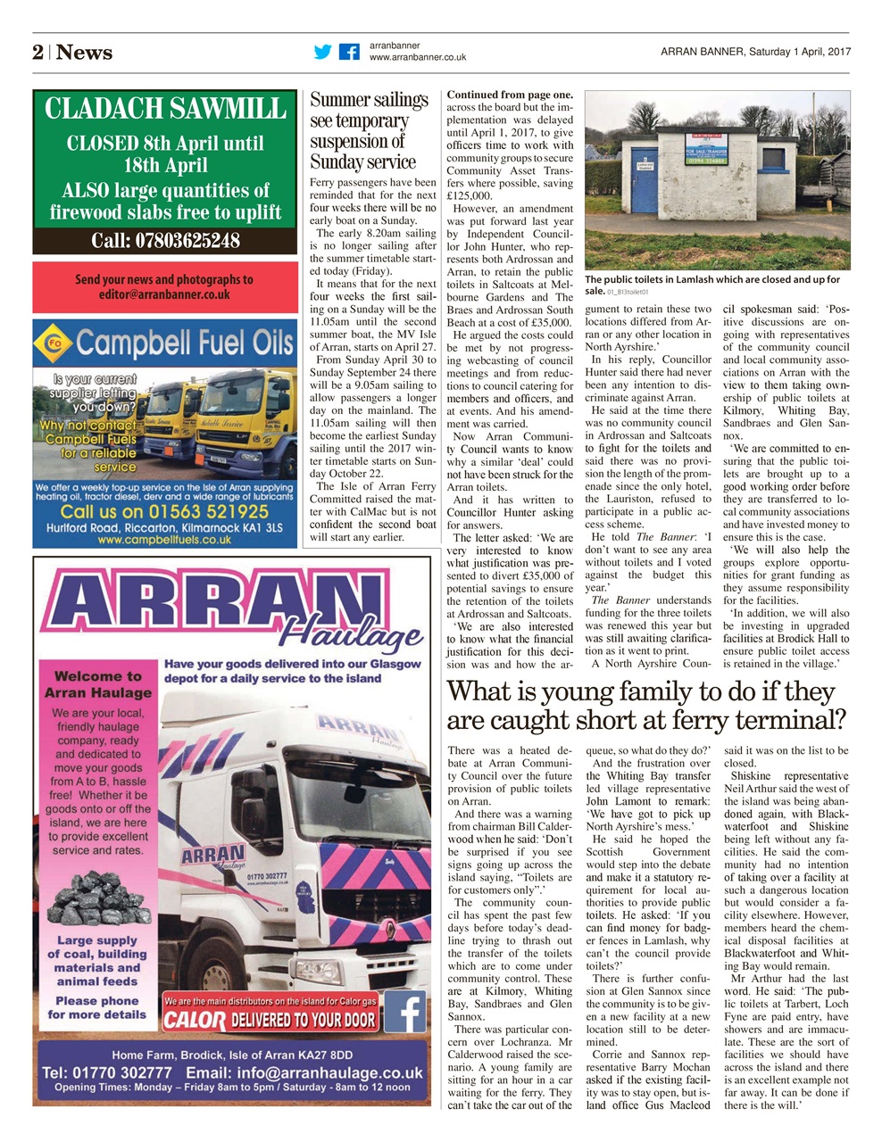 Arran Banner Preview Pages