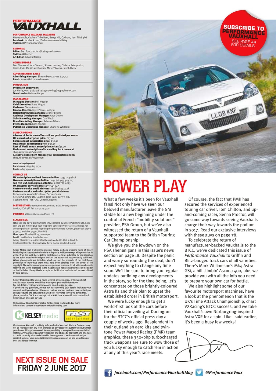 Performance Vauxhall Preview Pages