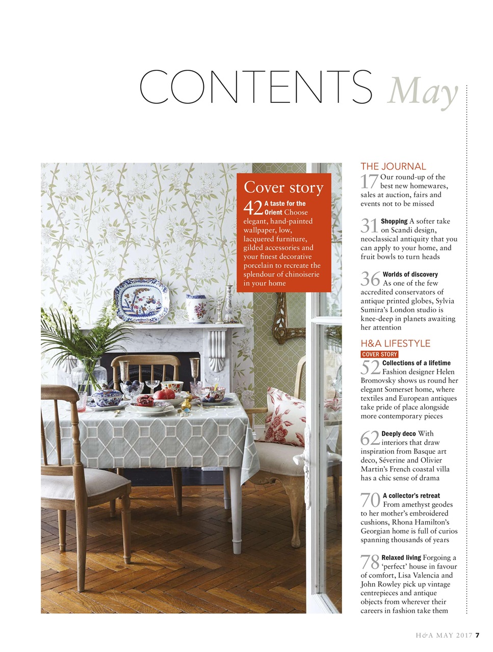 Homes & Antiques Magazine Preview Pages