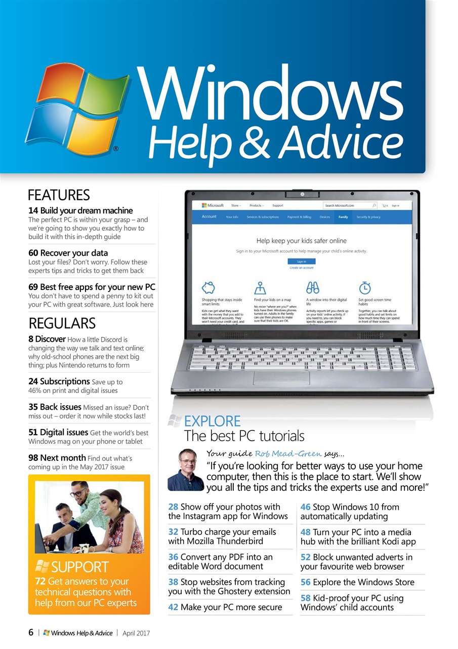 Windows Help & Advice Preview Pages